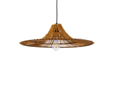 GLOBOSTAR® PALERMO 02310 Boho Κρεμαστό Φωτιστικό Οροφής με Ντουί 1 x E27 AC 220-240V IP20 - Καφέ - Μ60 x Π60 x Υ18cm