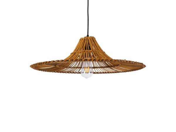 GLOBOSTAR® PALERMO 02310 Boho Κρεμαστό Φωτιστικό Οροφής με Ντουί 1 x E27 AC 220-240V IP20 - Καφέ - Μ60 x Π60 x Υ18cm