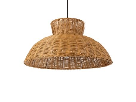 GLOBOSTAR® MALABO 02328 Boho Κρεμαστό Φωτιστικό Οροφής με Ντουί 1 x E27 AC 220-240V IP20 - Καφέ - Μ60 x Π60 x Υ31cm