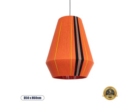 GLOBOSTAR® SALERNO 02337 Boho Κρεμαστό Φωτιστικό Οροφής με Ντουί 1 x E27 AC 220-240V IP20 - Πολύχρωμο - Μ50 x Π50 x Υ60cm