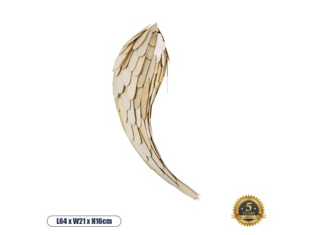 GLOBOSTAR® GOURAMI 02358 Boho Φωτιστικό Τοίχου - Απλίκα με Ντουί 1 x E27 AC 220-240V IP20 - Μπεζ - Μ64 x Π21 x Υ16cm