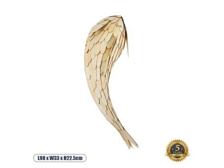 GLOBOSTAR® GOURAMI 02359 Boho Φωτιστικό Τοίχου - Απλίκα με Ντουί 1 x E27 AC 220-240V IP20 - Μπεζ - Μ98 x Π33 x Υ22.5cm