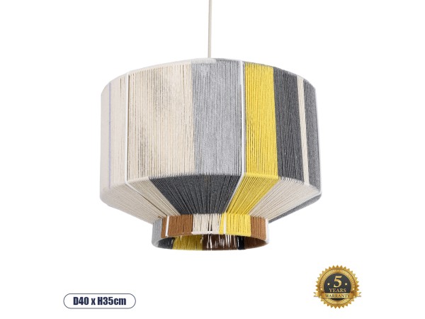 GLOBOSTAR® SALERNO 02388 Boho Κρεμαστό Φωτιστικό Οροφής με Ντουί 1 x E27 AC 220-240V IP20 - Πολύχρωμο - Μ40 x Π40 x Υ35cm GLOBOSTAR® SALERNO 02388 Boho Κρεμαστό Φωτιστικό Οροφής με Ντουί 1 x E27 AC 220-240V IP20 - Πολύχρωμο - Μ40 x Π40 x Υ35cm