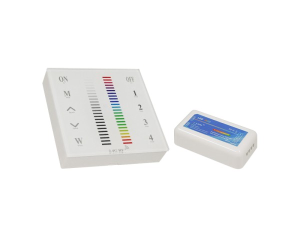 Ασύρματος LED RGB Controller με Χειριστήριο Τοίχου Αφής 2.4G RF 12v (144w) - 24v (288w) DC για Ένα Group GloboStar 04051