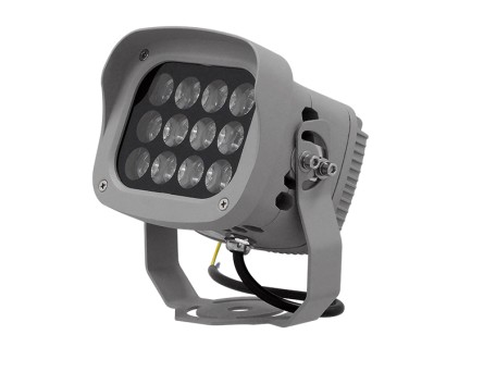 GLOBOSTAR® FLOODXENA 05015 Προβολέας Σποτ Wall Washer LED 12W 1440lm 10° AC 220-240V Αδιάβροχο IP65 Ψυχρό Λευκό 6000K - Bridgelux SMD Chip - Γκρι Ανθρακί - Μ13.5 x Π11 x Υ15cm - 3 Χρόνια Εγγύηση