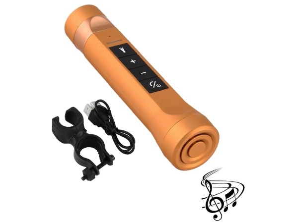 LED Φακός Επαναφορτιζόμενος 8W 800lm Χρυσός POWERBANK με Βάση Στήριξης Ποδηλάτου και Υποδοχές SD Card - USB με Ηχείο 3W Bluetooth GloboStar 06209 LED Φακός Επαναφορτιζόμενος 8W 800lm Χρυσός POWERBANK με Βάση Στήριξης Ποδηλάτου και Υποδοχές SD Card - USB με Ηχείο 3W Bluetooth GloboStar 06209