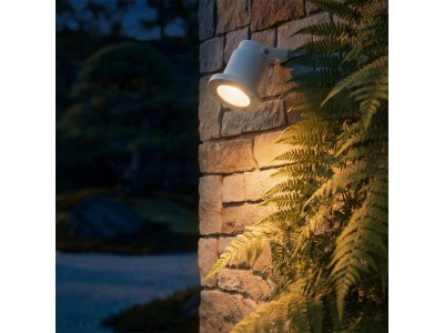 kelvo® GARDELINI KLV-101-0003-V2 Φωτιστικό Σποτ Τοίχου με Βάση για Λάμπα MR16 με Ντουί GU10 AC 220-240V Αδιάβροχο IP65 -  Λευκό Ματ - Μ10 x Π10 x Υ30cm