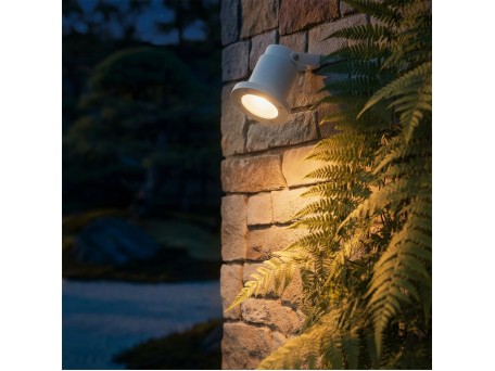 kelvo® GARDELINI KLV-101-0003-V2 Φωτιστικό Σποτ Τοίχου με Βάση για Λάμπα MR16 με Ντουί GU10 AC 220-240V Αδιάβροχο IP65 -  Λευκό Ματ - Μ10 x Π10 x Υ30cm