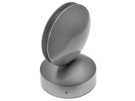 GLOBOSTAR® ZERODA 93066 Μοντέρνο Φωτιστικό Τοίχου - Απλίκα LED 9W 1440lm 1° AC 220-240V IP44 Ψυχρό Λευκό 6000K - CREE XPE Chip & TÜV SÜD Driver - Ασημί - Μ12 x Π11 x Υ17cm - 5 Χρόνια Εγγύηση