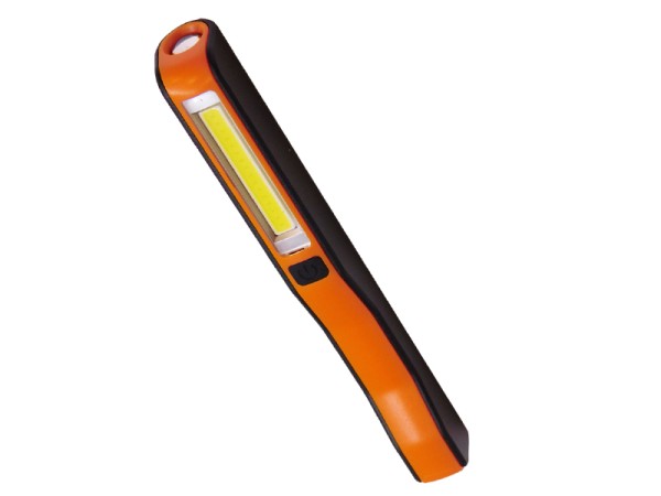 Mini Φορητός Φακός PEN COB LED Πορτοκαλί Χρώμα GloboStar 07011