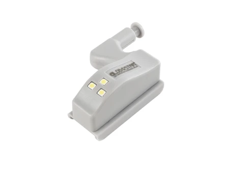 GloboStar® CLOSET 79640 Φωτιστικό Ντουλάπας LED για Μεντεσέ με Διακόπτη On/Off Κουμπωτό με Μπαταρία(Δεν συμπεριλαμβάνεται) - Ψυχρό Λευκό 6000K - Μ7 x Π4 x Υ2.5cm