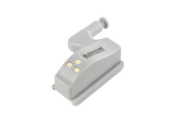 GloboStar® CLOSET 79640 Φωτιστικό Ντουλάπας LED για Μεντεσέ με Διακόπτη On/Off Κουμπωτό με Μπαταρία(Δεν συμπεριλαμβάνεται) - Ψυχρό Λευκό 6000K - Μ7 x Π4 x Υ2.5cm
