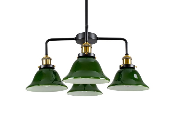 GLOBOSTAR® LIBRARY 00769 Vintage Φωτιστικό Οροφής με Ντουί 4 x E27 AC 220-240V IP20 - Πολύχρωμο - Μ57 x Π57 x Υ90cm