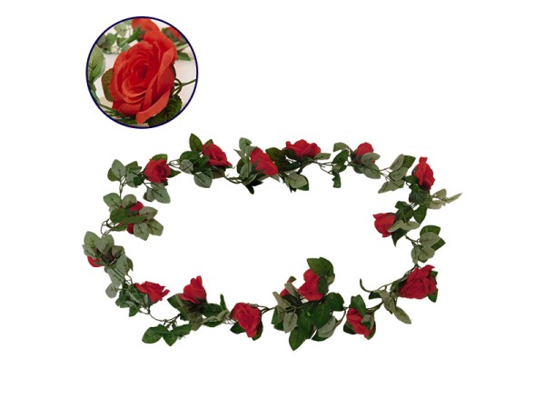 GloboStar® 09007 Τεχνητό Κρεμαστό Φυτό Διακοσμητική Γιρλάντα Μήκους 2 μέτρων με 16 X Μεγάλα Τριαντάφυλλα Κόκκινα GloboStar® 09007 Τεχνητό Κρεμαστό Φυτό Διακοσμητική Γιρλάντα Μήκους 2 μέτρων με 16 X Μεγάλα Τριαντάφυλλα Κόκκινα