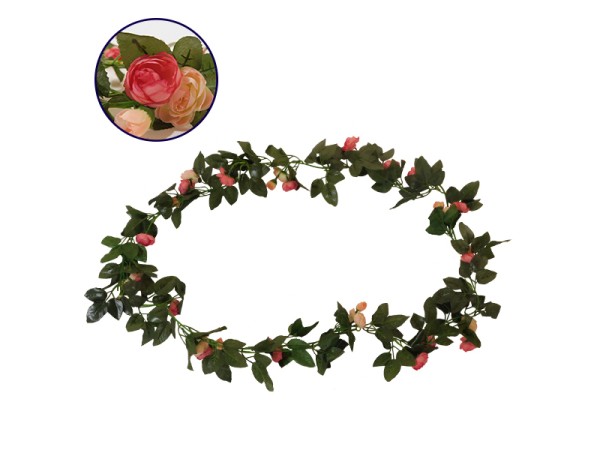 GloboStar® 09009 Τεχνητό Κρεμαστό Φυτό Διακοσμητική Γιρλάντα Μήκους 2.2 μέτρων με 32 X Μικρά Τριαντάφυλλα Σομόν Κοραλί GloboStar® 09009 Τεχνητό Κρεμαστό Φυτό Διακοσμητική Γιρλάντα Μήκους 2.2 μέτρων με 32 X Μικρά Τριαντάφυλλα Σομόν Κοραλί