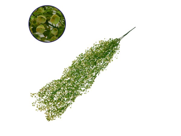 GloboStar® 09035 Τεχνητό Κρεμαστό Διακοσμητικό Φυτό Μήκους Μήκους 1.2 μέτρων με 5 X Κλαδιά Φύλλωμα Ρούστικ Κίτρινο - Πράσινο