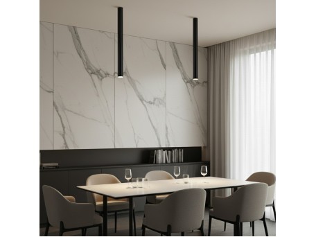 kelvo® DUCT KLV-101-0054 Φωτιστικό Downlight Σποτ για Λάμπα MR16 με Ντουί GU10 AC 220-240V IP20 - Μαύρο Ματ - Μ6 x Π6 x Υ75cm