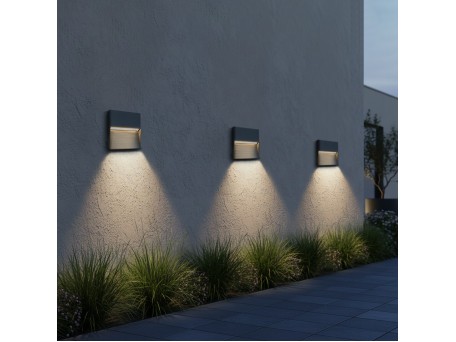 kelvo® STEPART KLV-101-0105 Φωτιστικό Σκαλοπατιού / Διαδρόμου LED 4W 500lm 45° AC 220-240V Αδιάβροχο IP65 Θερμό Λευκό 2700K - Lumileds SMD Chip & TÜV SÜD Driver - Γκρι Ανθρακί Ματ - Μ15 x Π3.5 x Υ15cm - 5 Χρόνια Εγγύηση