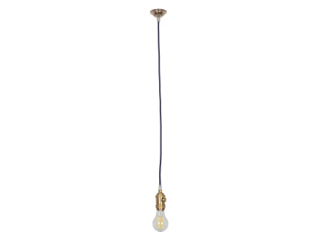 GLOBOSTAR® SUSPENS 115103 Vintage Κρεμαστό Φωτιστικό Οροφής με Ντουί 1 x E27 AC 220-240V IP20 - Χρυσό & Μωβ - Μ6.7 x Π6.7 x Y97cm