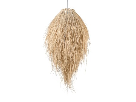 GLOBOSTAR® ARCHIPELAGO 01747 Boho Κρεμαστό Φωτιστικό Οροφής με Ντουί 1 x E27 AC 220-240V IP20 - Μπεζ - Μ30 x Π30 x Υ63cm