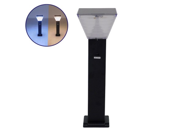 GLOBOSTAR® VEGGIE 12122 Φωτιστικό Κολωνάκι Κήπου LED 10W 500lm 120° με Ενσωματωμένο Φωτοβολταϊκό Panel 6V 2W & Επαναφορτιζόμενη Μπαταρία Li-ion 3.2V 6000mAh με Αισθητήρα Ημέρας-Νύχτας Αδιάβροχο IP65 All in One CCT 6000K-4500K- Μαύρο - Μ20 x Π20 x Υ60cm - GLOBOSTAR® VEGGIE 12122 Φωτιστικό Κολωνάκι Κήπου LED 10W 500lm 120° με Ενσωματωμένο Φωτοβολταϊκό Panel 6V 2W & Επαναφορτιζόμενη Μπαταρία Li-ion 3.2V 6000mAh με Αισθητήρα Ημέρας-Νύχτας Αδιάβροχο IP65 All in One CCT 6000K-4500K- Μαύρο - Μ20 x Π20 x Υ60cm -