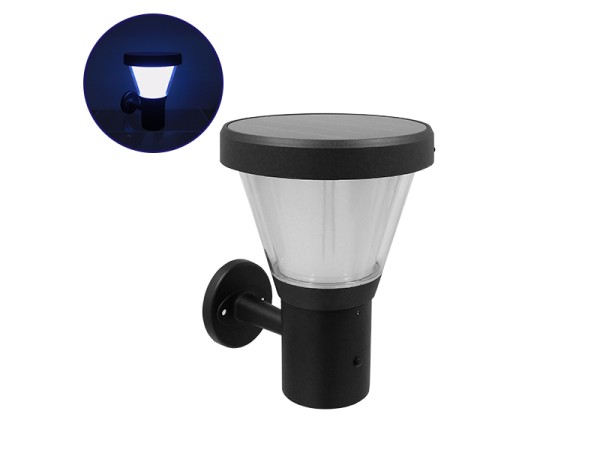 GLOBOSTAR® SOLARTIS 12126 Μοντέρνο Φωτιστικό Τοίχου - Απλίκα LED 10W 1000lm 180° με Ενσωματωμένο Φωτοβολταϊκό Panel 6V 5W & Επαναφορτιζόμενη Μπαταρία Li-ion 3.2V 6000mAh με Αισθητήρα Ημέρας-Νύχτας Αδιάβροχο IP65 Ψυχρό Λευκό 6000K - Γκρι Ανθρακί - Μ24 x Π3