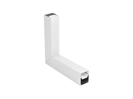 GLOBOSTAR® ALP-CORNER-IN90 BRIGHTRAIL 61780 Επιφανειακό / Κρεμαστό Προφίλ Αλουμινίου Γωνία με Λευκό Γαλακτερό Πατητό Κάλυμμα για Ταινίες LED IP20 - Λευκό Ματ - Μ30 x Π5 x Υ7.5cm