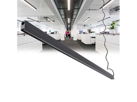GloboStar® MARKET 61020-P Γραμμικό Κρεμαστό Φωτιστικό Linear LED 18W 2230lm 60° AC 220-240V Μ120 x Π2 x Υ4cm Ψυχρό Λευκό 6000K - Μαύρο - 3 Years Warranty