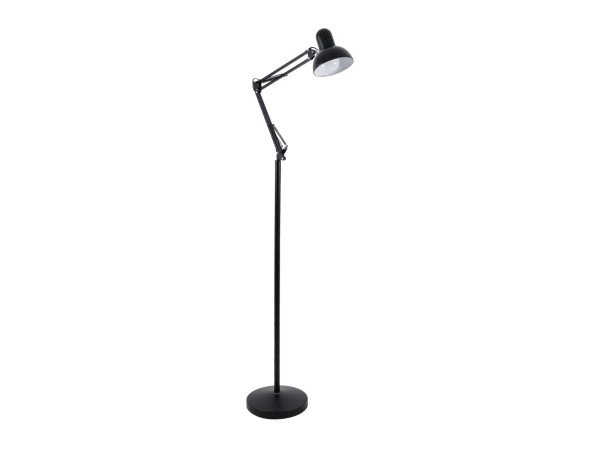 GLOBOSTAR® AUDREY 01468 Vintage Επιδαπέδιο Φωτιστικό με Ντουί 1 x E27 AC 220-240V IP20 - Μαύρο - Μ15 x Π15 x Υ190cm