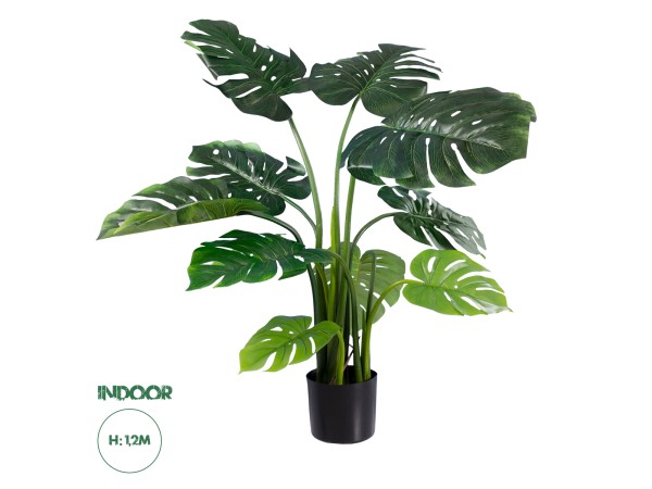 GloboStar® Artificial Garden MONSTERA PLANT 20002 - Τεχνητό Διακοσμητικό Φυτό Μονστέρα Υ120cm
