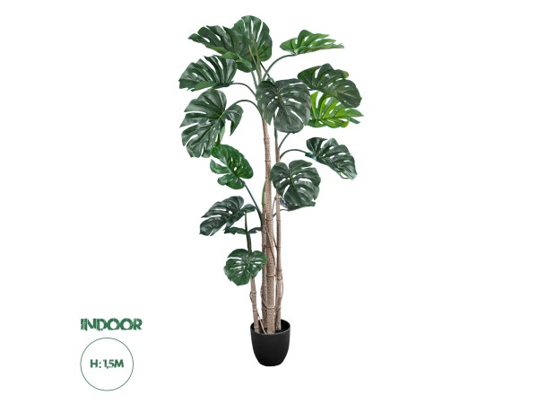 GloboStar® Artificial Garden MONSTERA PLANT 20006 - Τεχνητό Διακοσμητικό Φυτό Μονστέρα Υ150cm