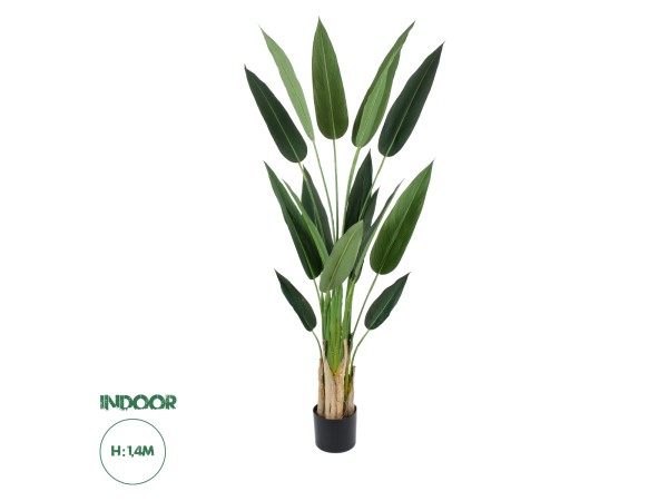 GloboStar® Artificial Garden STRELITZIA 20029 Τεχνητό Διακοσμητικό Φυτό  Στρελίτσια - Πουλί του Παραδείσου Υ140cm