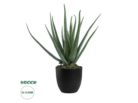 GloboStar® Artificial Garden ALOE 20065 Τεχνητό Διακοσμητικό Φυτό Αλόη Υ50cm