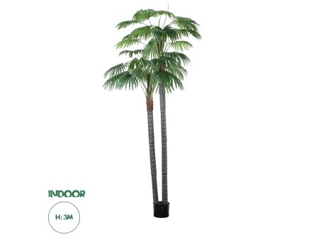 GloboStar® Artificial Garden PALM TREE 20086 Τεχνητό Διακοσμητικό Φυτό Φοινικόδεντρο Βεντάλια Υ300cm