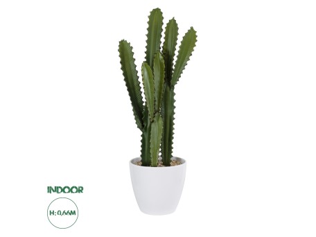 GloboStar® Artificial Garden CEREUS JAMACARU CACTUS 20099 Τεχνητό Διακοσμητικό Φυτό Κάκτος Κηρίος Υ66cm