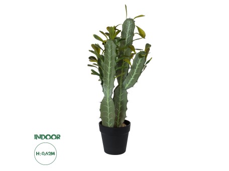 GloboStar® Artificial Garden CEREUS JAMACARU CACTUS 20102 Τεχνητό Διακοσμητικό Φυτό Κάκτος Κηρίος Υ62cm