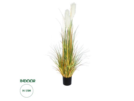GloboStar® Artificial Garden PAMPAS GRASS 20105 Τεχνητό Διακοσμητικό Φυτό Γρασίδι της Πάμπας Υ150cm