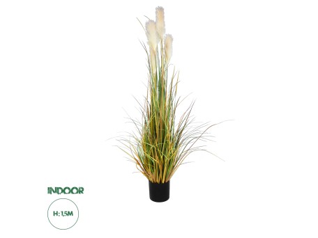 GloboStar® Artificial Garden PAMPAS GRASS 20108 Τεχνητό Διακοσμητικό Φυτό Γρασίδι της Πάμπας Υ150cm