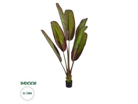 GloboStar® Artificial Garden BLOODY BANANA TREE 20118 - Τεχνητό Διακοσμητικό Φυτό Αιματόφυλλη Μπανανιά - Μπανανόδεντρο Υ190cm