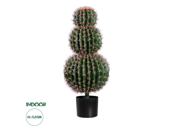 GloboStar® Artificial Garden FEROCACTUS 20137 Τεχνητό Διακοσμητικό Φυτό Φερόκακτος Υ85cm