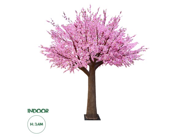 GloboStar® Artificial Garden PEACH BLOSSOM TREE 20159 Τεχνητό Διακοσμητικό Δέντρο Ανθισμένη Ροδακινιά Υ340cm