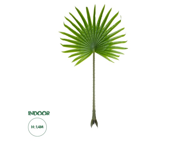 GloboStar® Artificial Garden SERENOA PALM LEAF 20172 Τεχνητό Διακοσμητικό Φύλο Φοινικόδεντρου Σερενόα Βεντάλια Π77 x Υ140cm