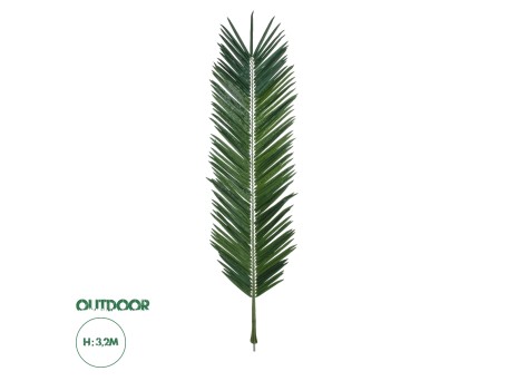 GloboStar® Artificial Garden ARECA PALM LEAF 20183 - Τεχνητό Διακοσμητικό Φύλο Φοινικόδεντρου Αρέκα Π95 x Υ320cm