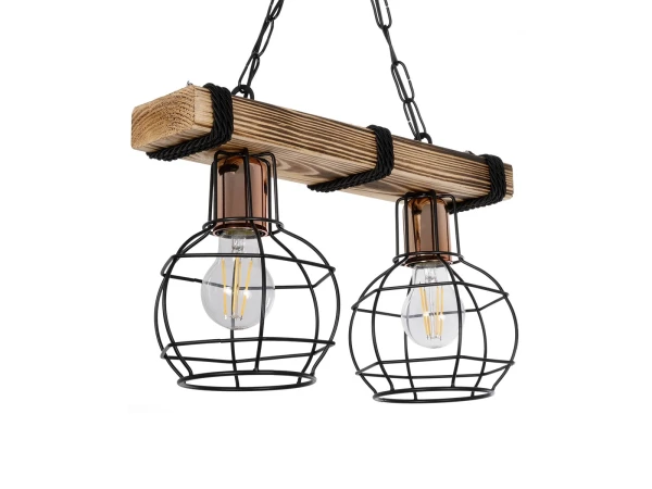 GLOBOSTAR® STARLO 201-0005 Vintage Κρεμαστό Φωτιστικό Οροφής με Ντουί 2 x E27 AC 220-240V IP20 - Μπεζ & Μαύρο - Μ38 x Π16 x Υ23cm GLOBOSTAR® STARLO 201-0005 Vintage Κρεμαστό Φωτιστικό Οροφής με Ντουί 2 x E27 AC 220-240V IP20 - Μπεζ & Μαύρο - Μ38 x Π16 x Υ23cm