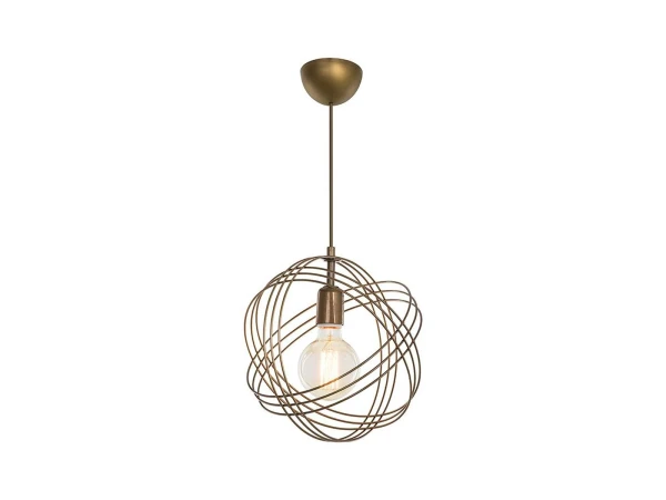 GLOBOSTAR® GLOWN 201-0022 Μοντέρνο Κρεμαστό Φωτιστικό Οροφής με Ντουί 1 x E27 AC 220-240V IP20 - Χρυσό - Μ30 x Π30 x Υ70cm