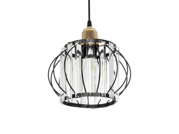 GLOBOSTAR® LUCERO 201-0078 Vintage Κρεμαστό Φωτιστικό Οροφής με Ντουί 1 x E27 AC 220-240V IP20 - Μαύρο & Διάφανο - Μ24 x Π24 x Υ24cm GLOBOSTAR® LUCERO 201-0078 Vintage Κρεμαστό Φωτιστικό Οροφής με Ντουί 1 x E27 AC 220-240V IP20 - Μαύρο & Διάφανο - Μ24 x Π24 x Υ24cm