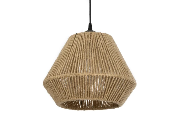 GLOBOSTAR® GLARO 201-0112 Vintage Κρεμαστό Φωτιστικό Οροφής με Ντουί 1 x E27 AC 220-240V IP20 - Μπεζ & Μαύρο - Μ32 x Π32 x Υ30cm