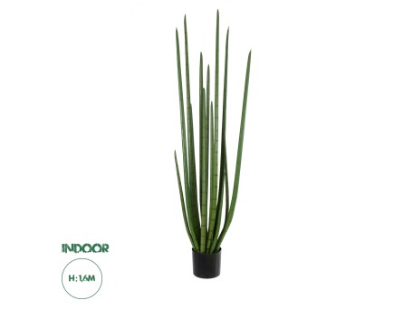 GloboStar® Artificial Garden SANSEVIERIA CYLINDRICA 20211 Τεχνητό Διακοσμητικό Φυτό Σανσεβιέρια Υ160cm