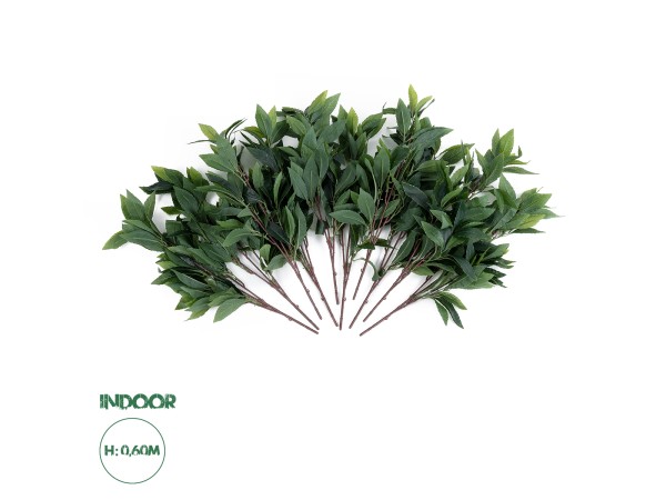 GloboStar® Artificial Garden LAURUS NOBILIS BRANCH 20225 10 x Τεχνητά Διακοσμητικά Κλαδία Δάφνης Π45 x Υ60cm
