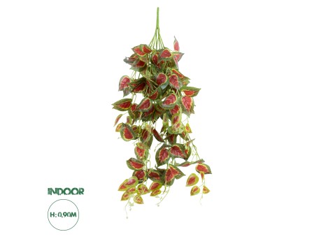 GloboStar® Artificial Garden COLEUS HANGING BRANCH 20255 Τεχνητό Διακοσμητικό Κρεμαστό Φυτό Κολέος Υ90cm
